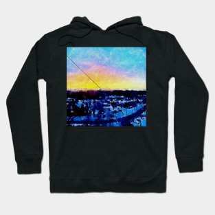 Cityside night view Hoodie